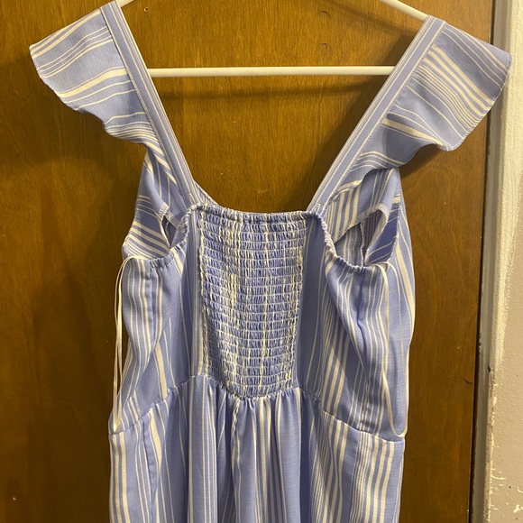 Blue and White, Striped Jumpsuit - Picture 2 of 3